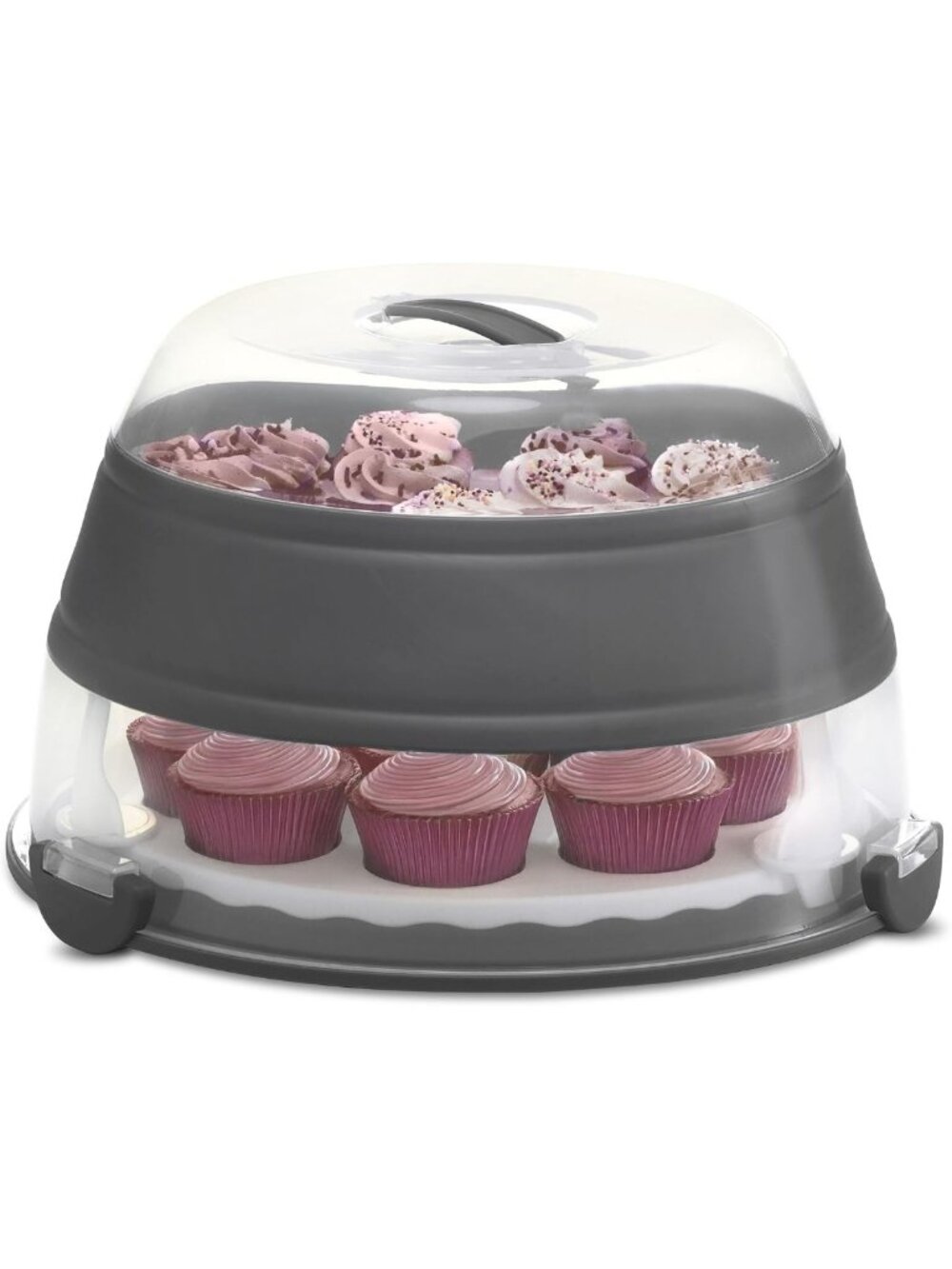 Collapsible Cupcake Carrier - 12-Cup Capacity, Foldable Design for Easy Storage